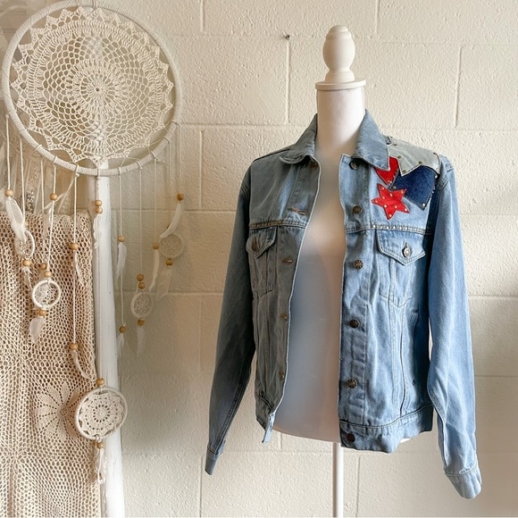 NWT Free People X Understated Leather Lone Star Denim Jacket - Picture 7 of 14